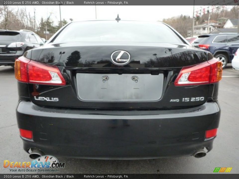 2010 Lexus IS 250 AWD Obsidian Black / Black Photo #10