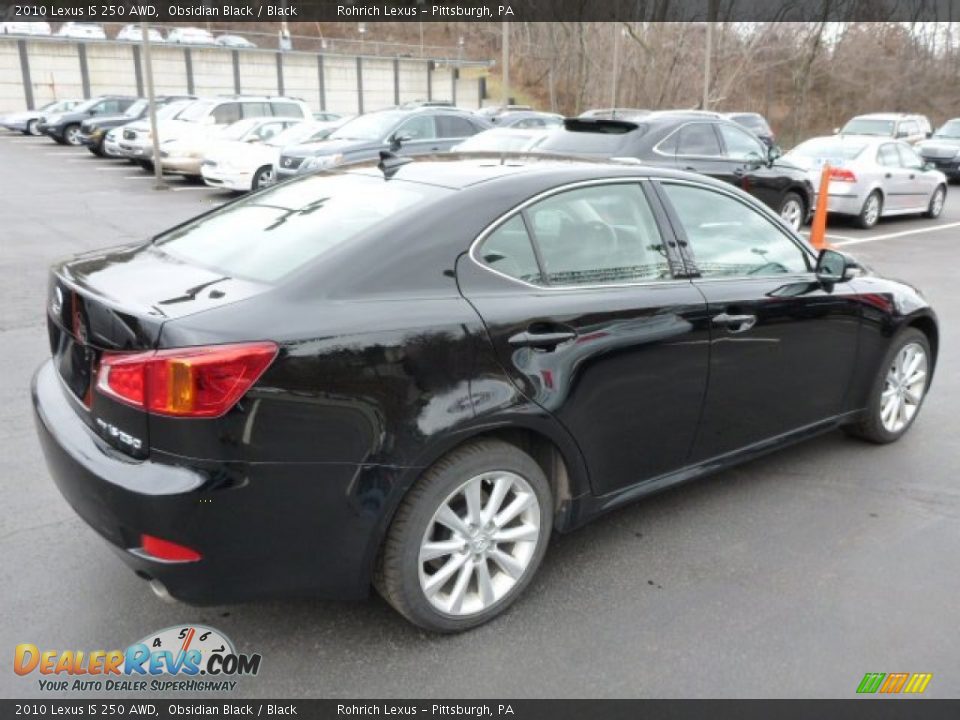 2010 Lexus IS 250 AWD Obsidian Black / Black Photo #11