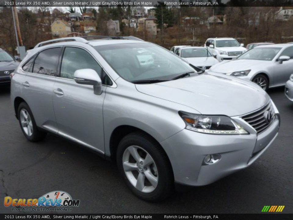 2013 Lexus RX 350 AWD Silver Lining Metallic / Light Gray/Ebony Birds Eye Maple Photo #6