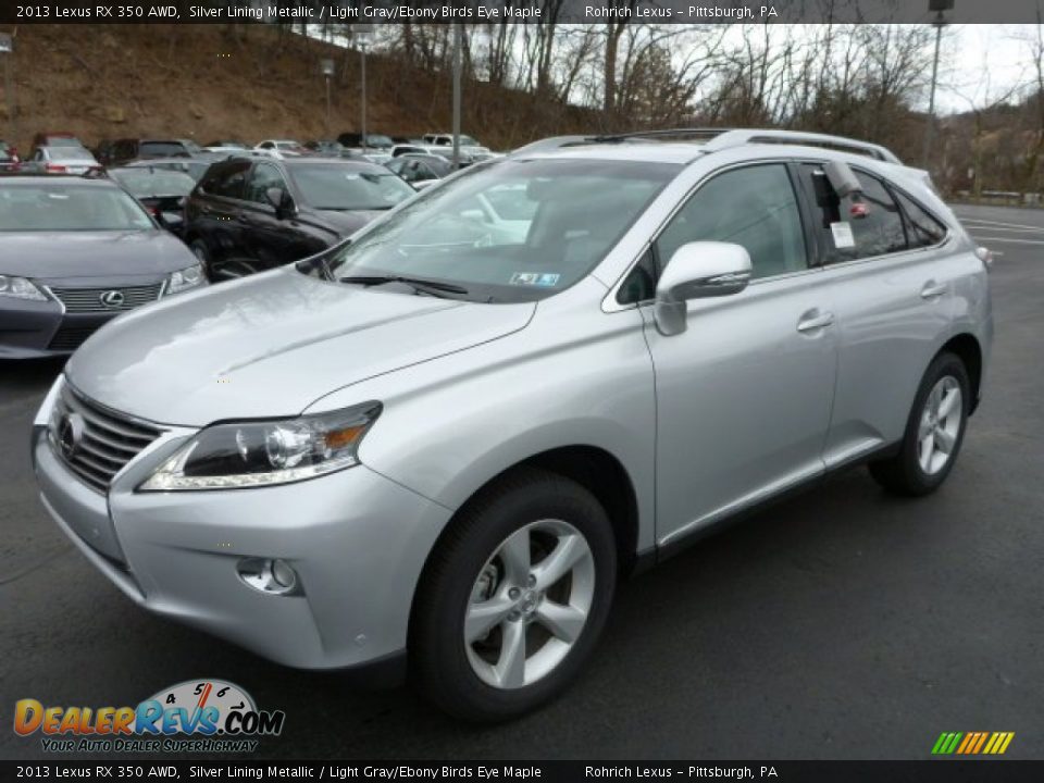 2013 Lexus RX 350 AWD Silver Lining Metallic / Light Gray/Ebony Birds Eye Maple Photo #8