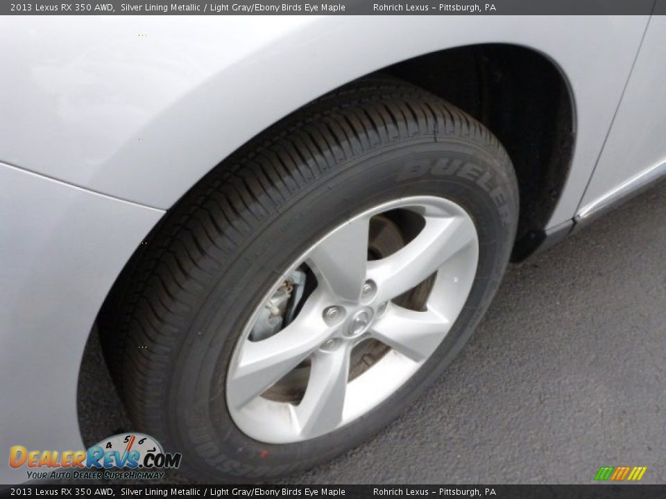 2013 Lexus RX 350 AWD Silver Lining Metallic / Light Gray/Ebony Birds Eye Maple Photo #9