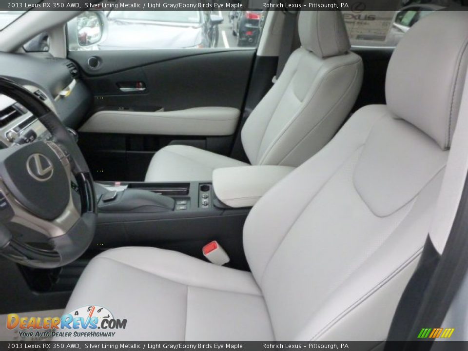 2013 Lexus RX 350 AWD Silver Lining Metallic / Light Gray/Ebony Birds Eye Maple Photo #10