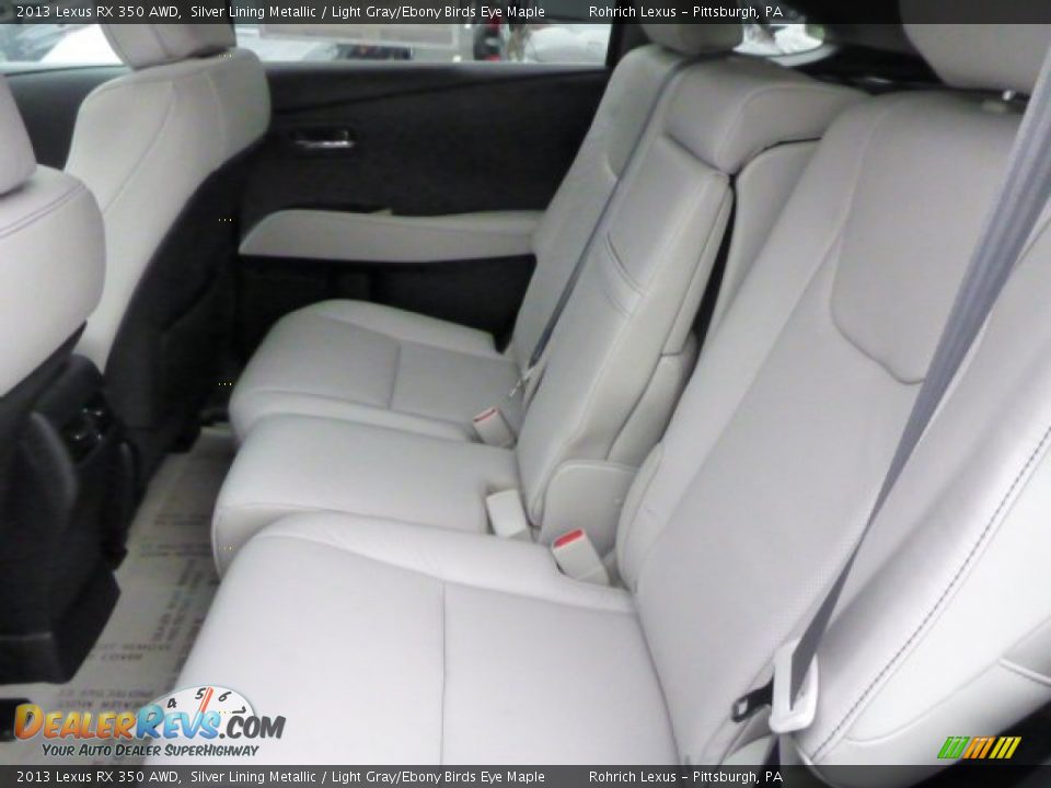 2013 Lexus RX 350 AWD Silver Lining Metallic / Light Gray/Ebony Birds Eye Maple Photo #11