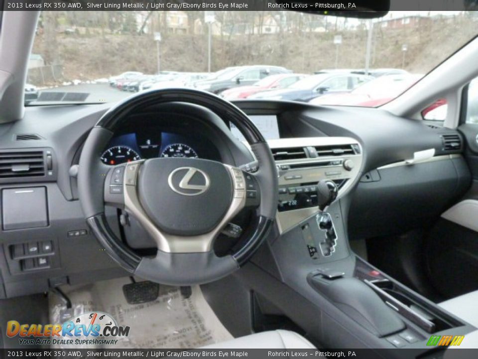 2013 Lexus RX 350 AWD Silver Lining Metallic / Light Gray/Ebony Birds Eye Maple Photo #12