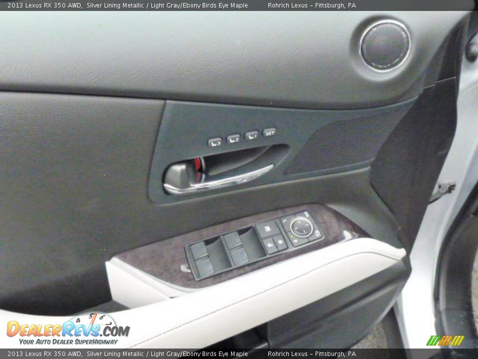 2013 Lexus RX 350 AWD Silver Lining Metallic / Light Gray/Ebony Birds Eye Maple Photo #13