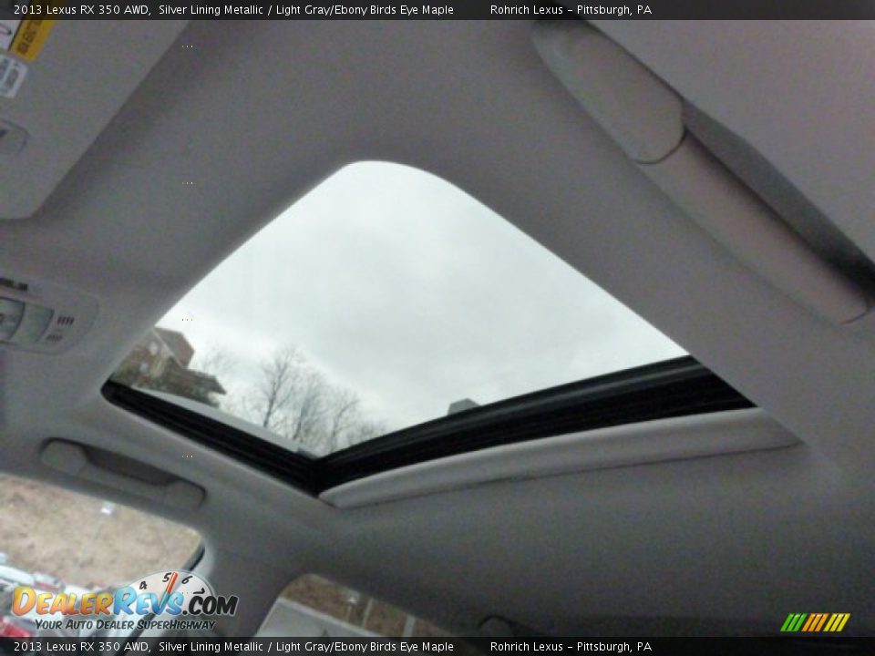 2013 Lexus RX 350 AWD Silver Lining Metallic / Light Gray/Ebony Birds Eye Maple Photo #15