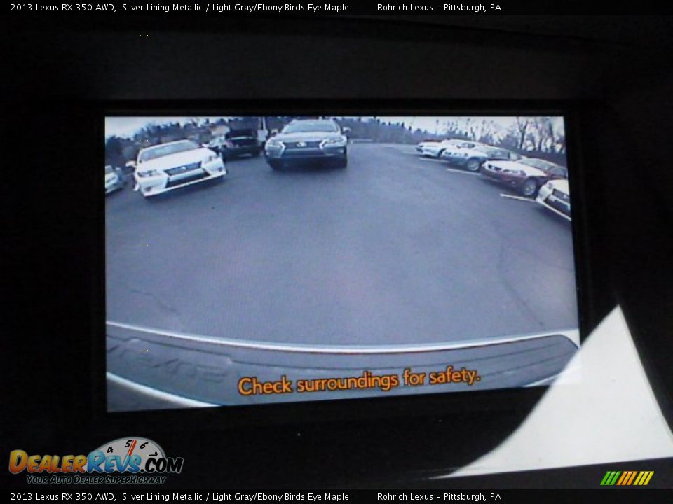 2013 Lexus RX 350 AWD Silver Lining Metallic / Light Gray/Ebony Birds Eye Maple Photo #17