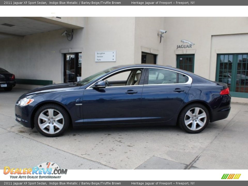 2011 Jaguar XF Sport Sedan Indigo Blue Metallic / Barley Beige/Truffle Brown Photo #3