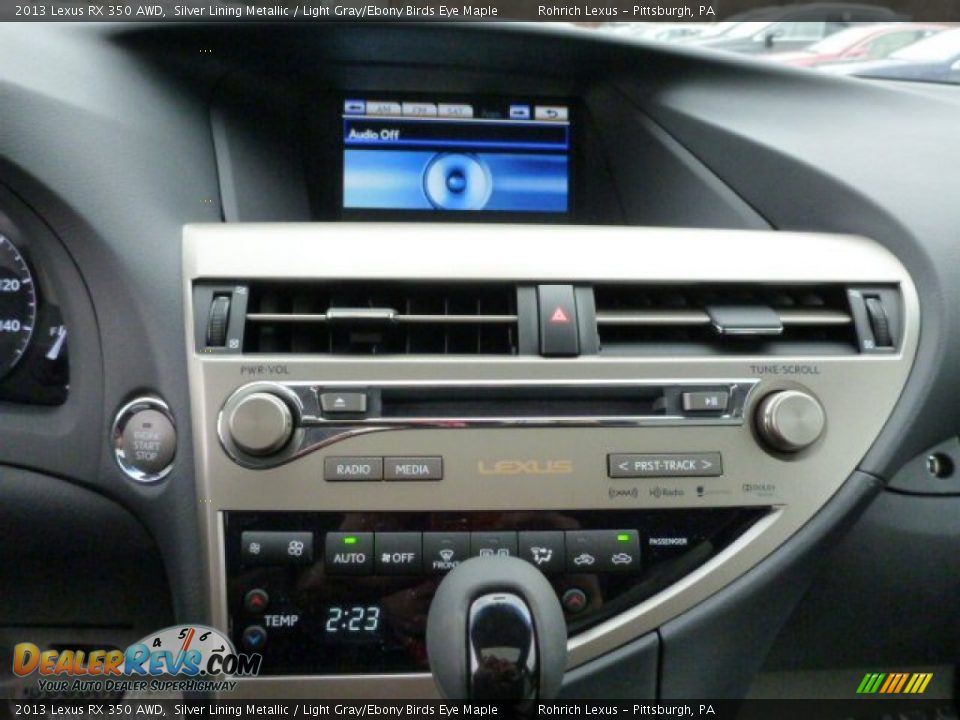 2013 Lexus RX 350 AWD Silver Lining Metallic / Light Gray/Ebony Birds Eye Maple Photo #18