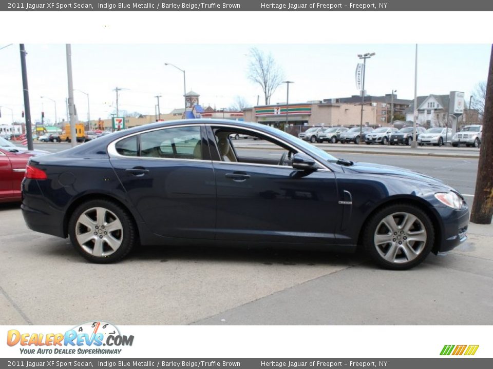 2011 Jaguar XF Sport Sedan Indigo Blue Metallic / Barley Beige/Truffle Brown Photo #7
