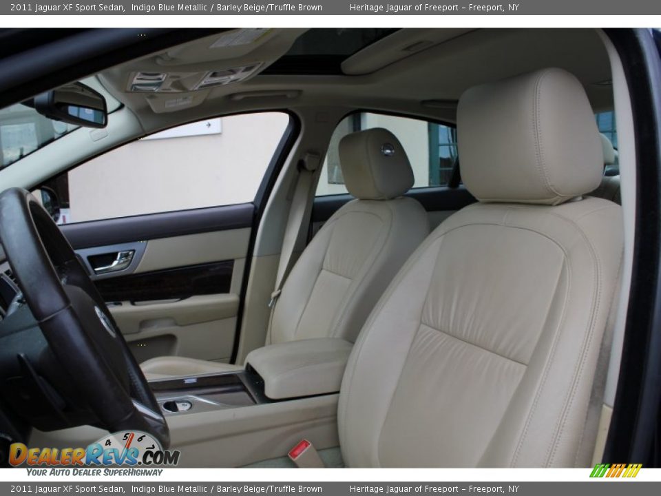 2011 Jaguar XF Sport Sedan Indigo Blue Metallic / Barley Beige/Truffle Brown Photo #19