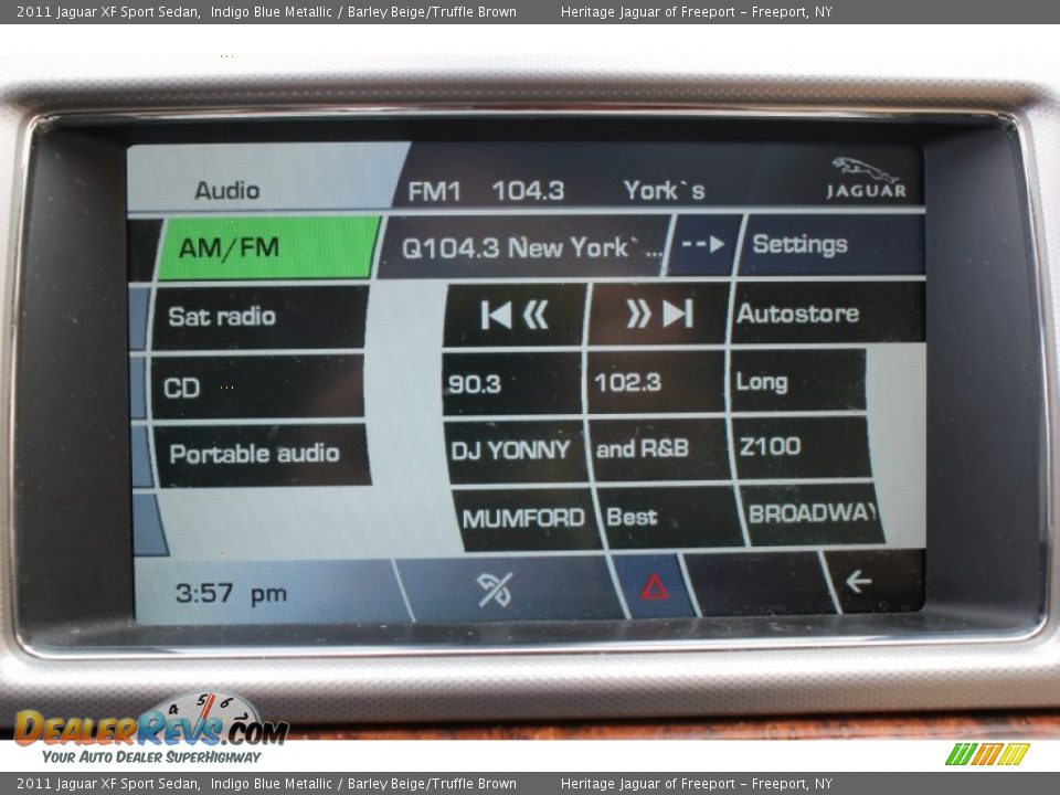 2011 Jaguar XF Sport Sedan Indigo Blue Metallic / Barley Beige/Truffle Brown Photo #21