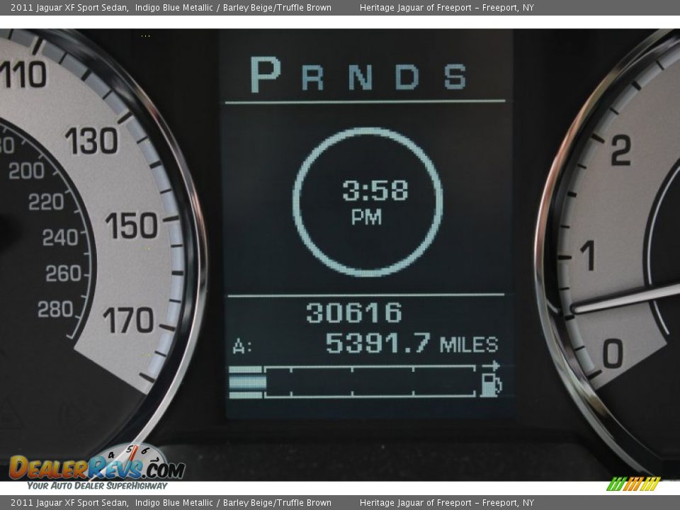 2011 Jaguar XF Sport Sedan Indigo Blue Metallic / Barley Beige/Truffle Brown Photo #24