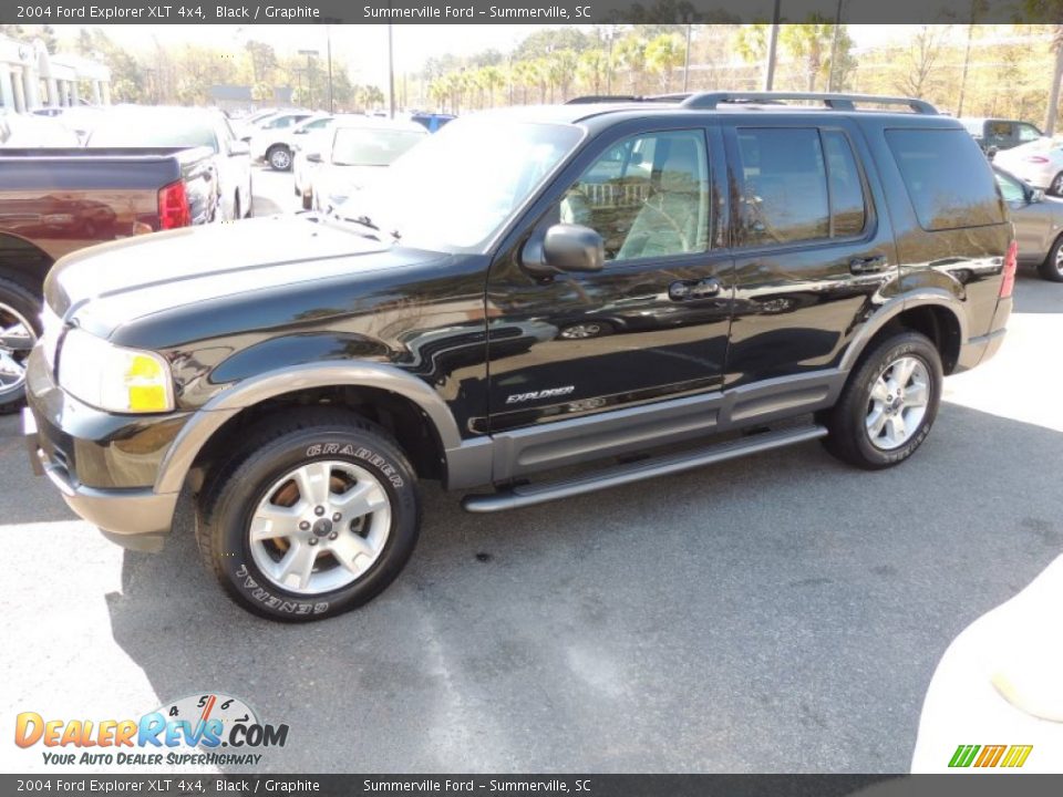 2004 Ford Explorer XLT 4x4 Black / Graphite Photo #2