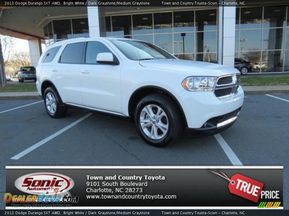2013 Dodge Durango SXT AWD Bright White / Dark Graystone/Medium Graystone Photo #1