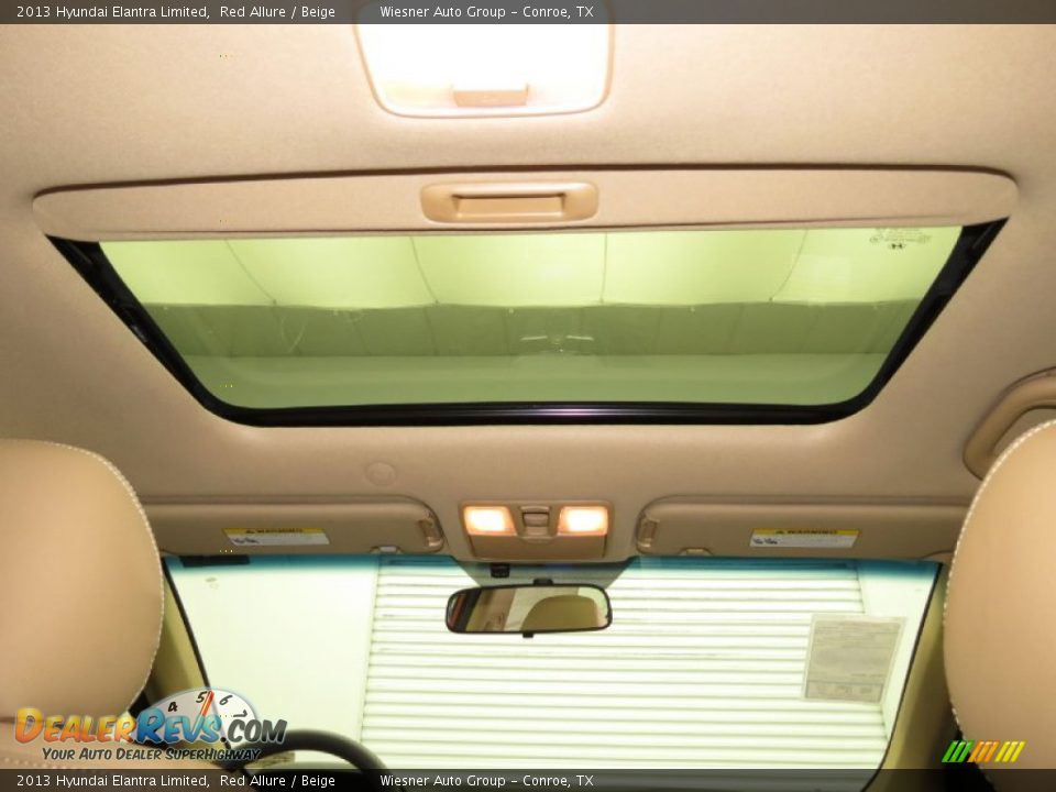 2013 Hyundai Elantra Limited Red Allure / Beige Photo #5