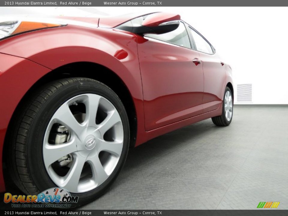2013 Hyundai Elantra Limited Red Allure / Beige Photo #6