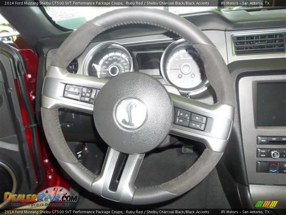 2014 Ford Mustang Shelby GT500 SVT Performance Package Coupe Steering Wheel Photo #14