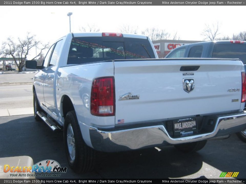 2011 Dodge Ram 1500 Big Horn Crew Cab 4x4 Bright White / Dark Slate Gray/Medium Graystone Photo #5