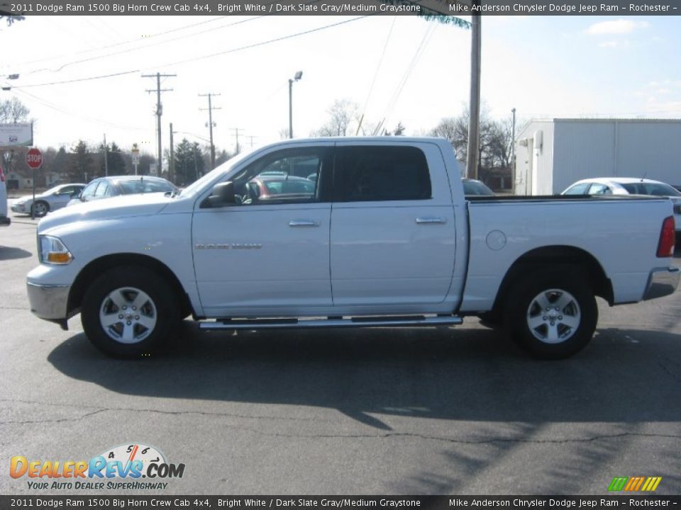 2011 Dodge Ram 1500 Big Horn Crew Cab 4x4 Bright White / Dark Slate Gray/Medium Graystone Photo #8