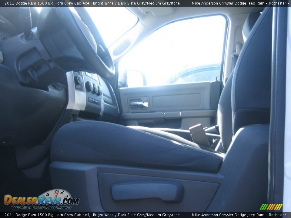 2011 Dodge Ram 1500 Big Horn Crew Cab 4x4 Bright White / Dark Slate Gray/Medium Graystone Photo #10