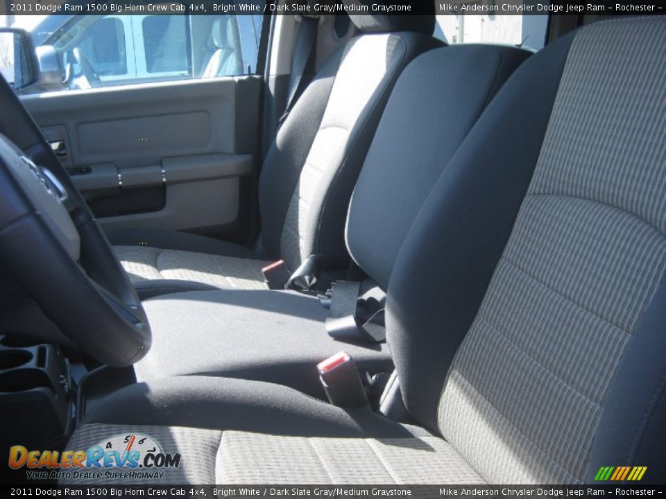 2011 Dodge Ram 1500 Big Horn Crew Cab 4x4 Bright White / Dark Slate Gray/Medium Graystone Photo #12
