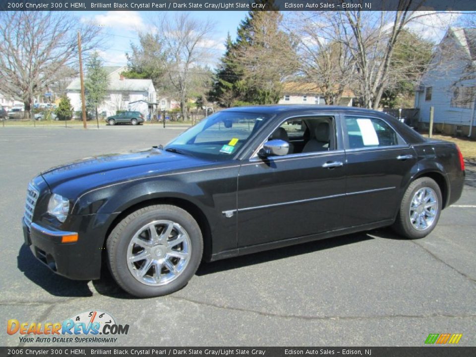 2006 Chrysler 300 C HEMI Brilliant Black Crystal Pearl / Dark Slate Gray/Light Slate Gray Photo #1