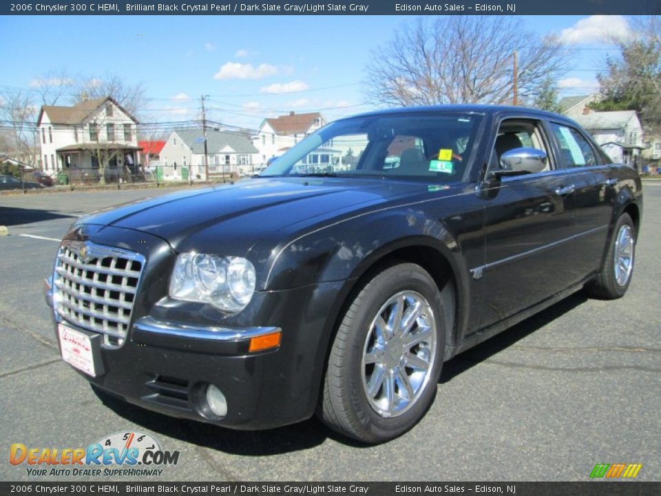 2006 Chrysler 300 C HEMI Brilliant Black Crystal Pearl / Dark Slate Gray/Light Slate Gray Photo #2