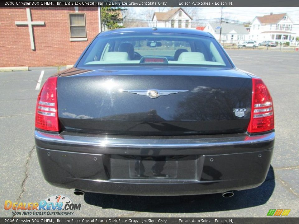 2006 Chrysler 300 C HEMI Brilliant Black Crystal Pearl / Dark Slate Gray/Light Slate Gray Photo #6
