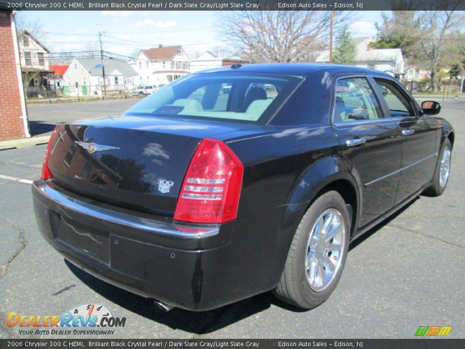 2006 Chrysler 300 C HEMI Brilliant Black Crystal Pearl / Dark Slate Gray/Light Slate Gray Photo #7