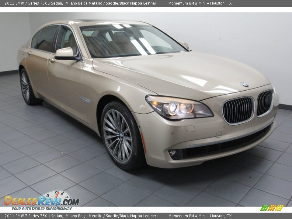 Front 3/4 View of 2011 BMW 7 Series 750Li Sedan Photo #1