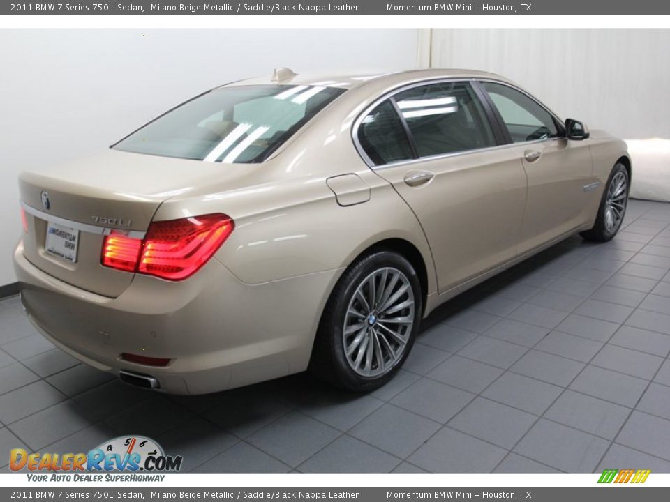 2011 BMW 7 Series 750Li Sedan Milano Beige Metallic / Saddle/Black Nappa Leather Photo #11