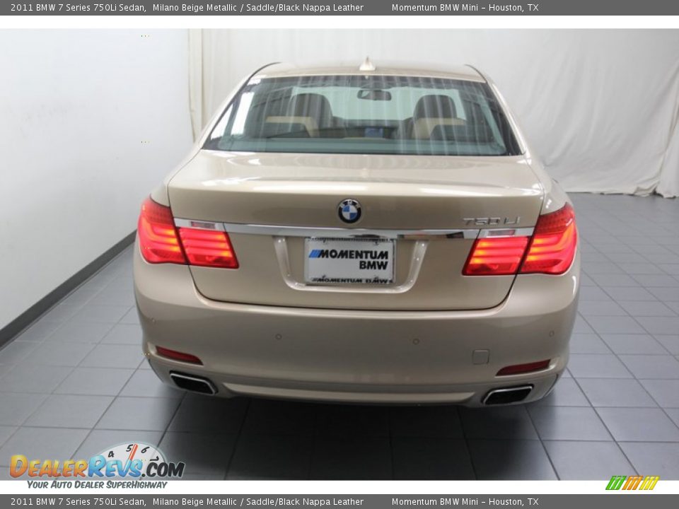 2011 BMW 7 Series 750Li Sedan Milano Beige Metallic / Saddle/Black Nappa Leather Photo #12