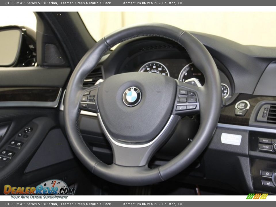 2012 BMW 5 Series 528i Sedan Tasman Green Metallic / Black Photo #34