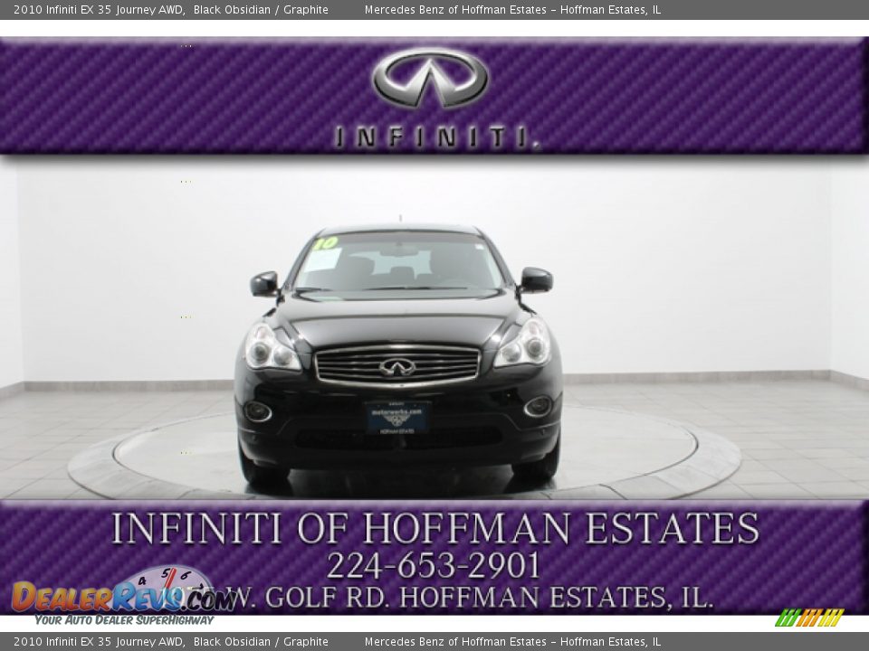 2010 Infiniti EX 35 Journey AWD Black Obsidian / Graphite Photo #3
