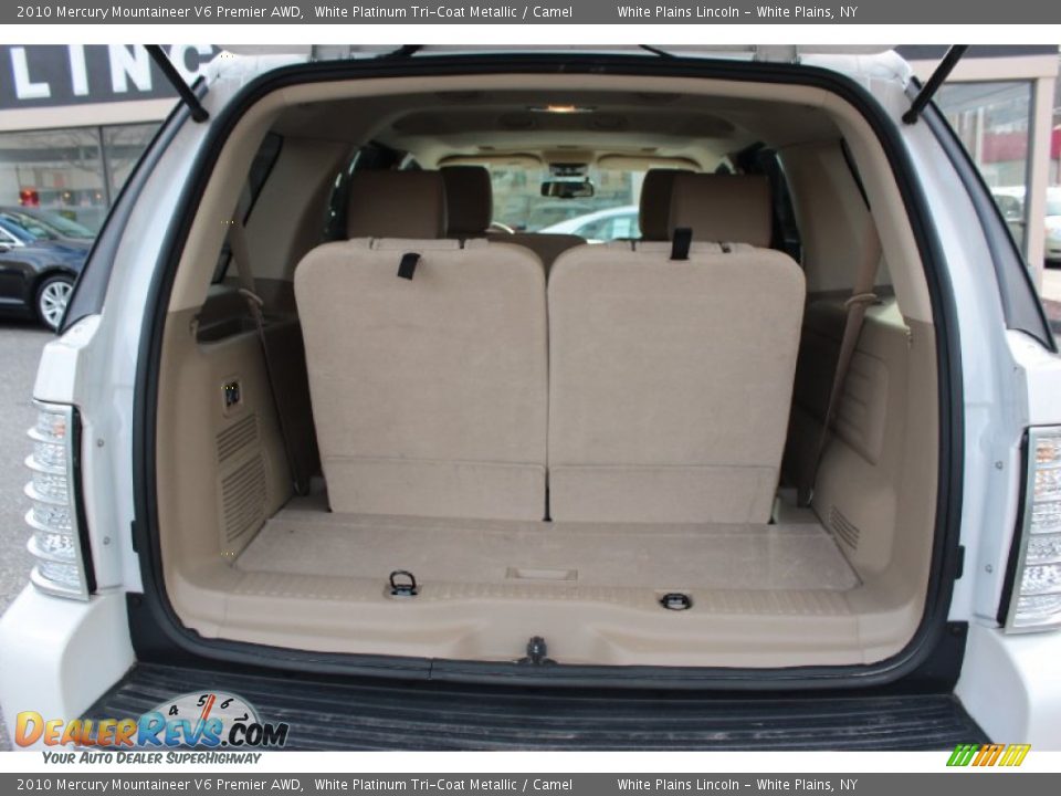 2010 Mercury Mountaineer V6 Premier AWD White Platinum Tri-Coat Metallic / Camel Photo #8