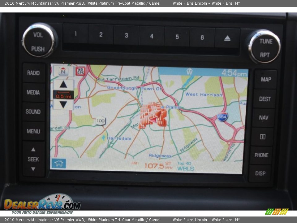 2010 Mercury Mountaineer V6 Premier AWD White Platinum Tri-Coat Metallic / Camel Photo #26