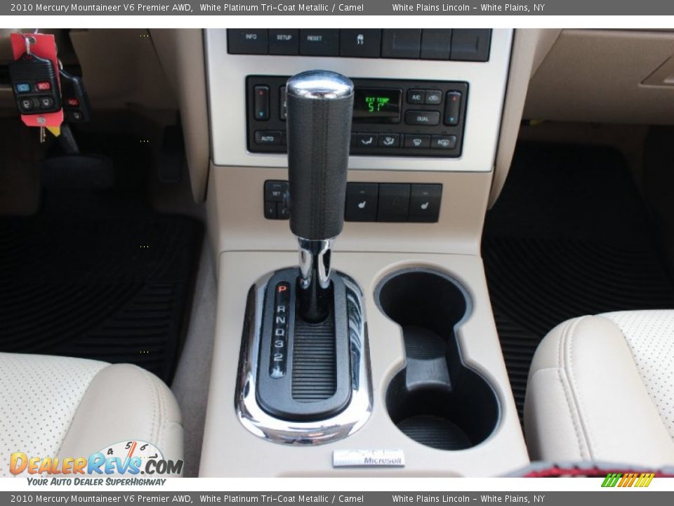 2010 Mercury Mountaineer V6 Premier AWD White Platinum Tri-Coat Metallic / Camel Photo #27