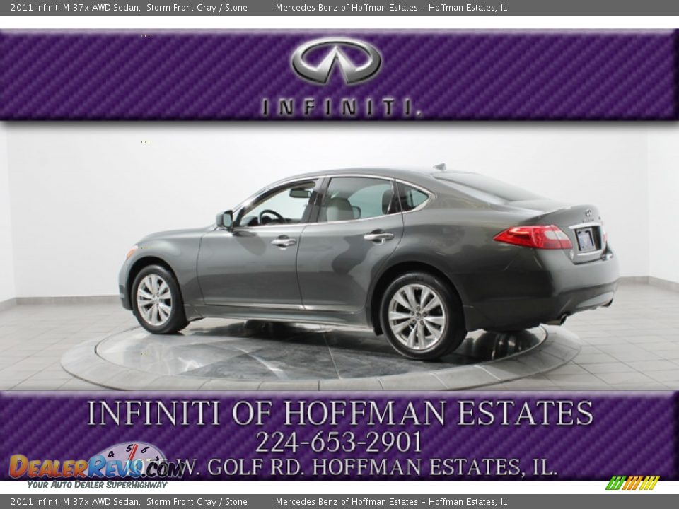 2011 Infiniti M 37x AWD Sedan Storm Front Gray / Stone Photo #5
