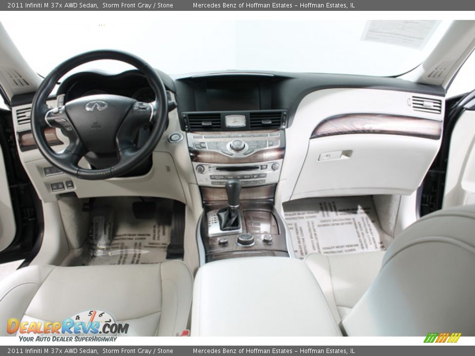 2011 Infiniti M 37x AWD Sedan Storm Front Gray / Stone Photo #6