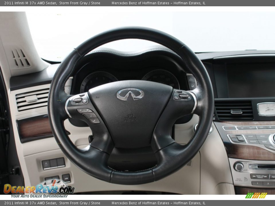 2011 Infiniti M 37x AWD Sedan Storm Front Gray / Stone Photo #7