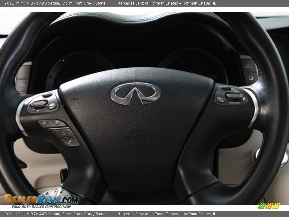 2011 Infiniti M 37x AWD Sedan Storm Front Gray / Stone Photo #8
