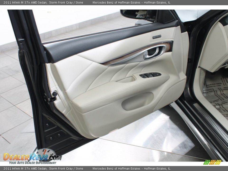 2011 Infiniti M 37x AWD Sedan Storm Front Gray / Stone Photo #16
