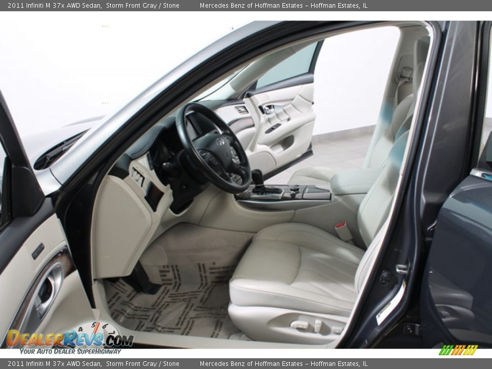 2011 Infiniti M 37x AWD Sedan Storm Front Gray / Stone Photo #18