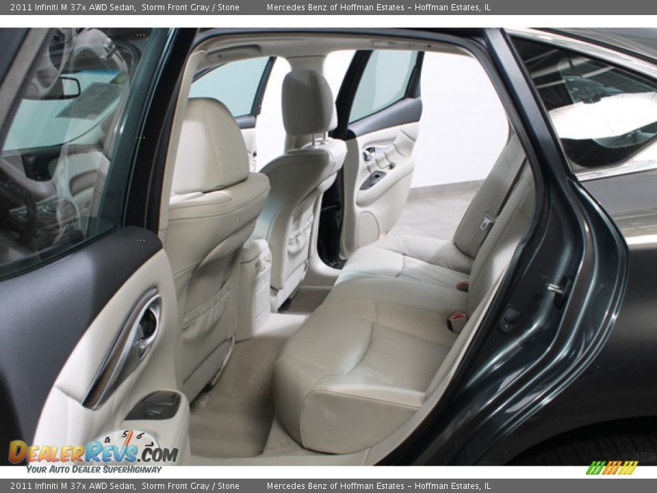 2011 Infiniti M 37x AWD Sedan Storm Front Gray / Stone Photo #19