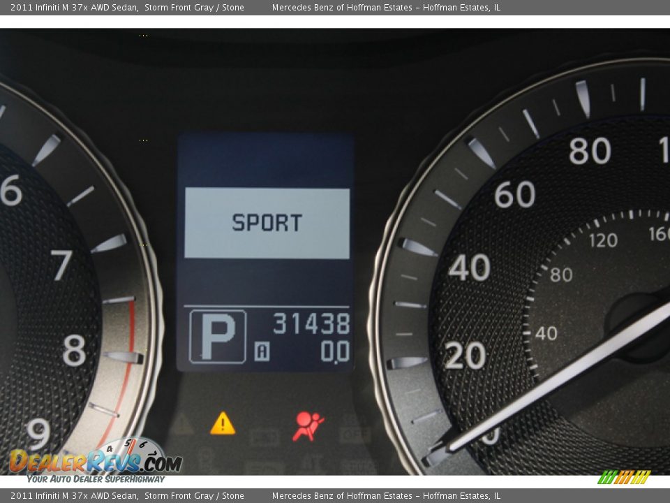 2011 Infiniti M 37x AWD Sedan Storm Front Gray / Stone Photo #27