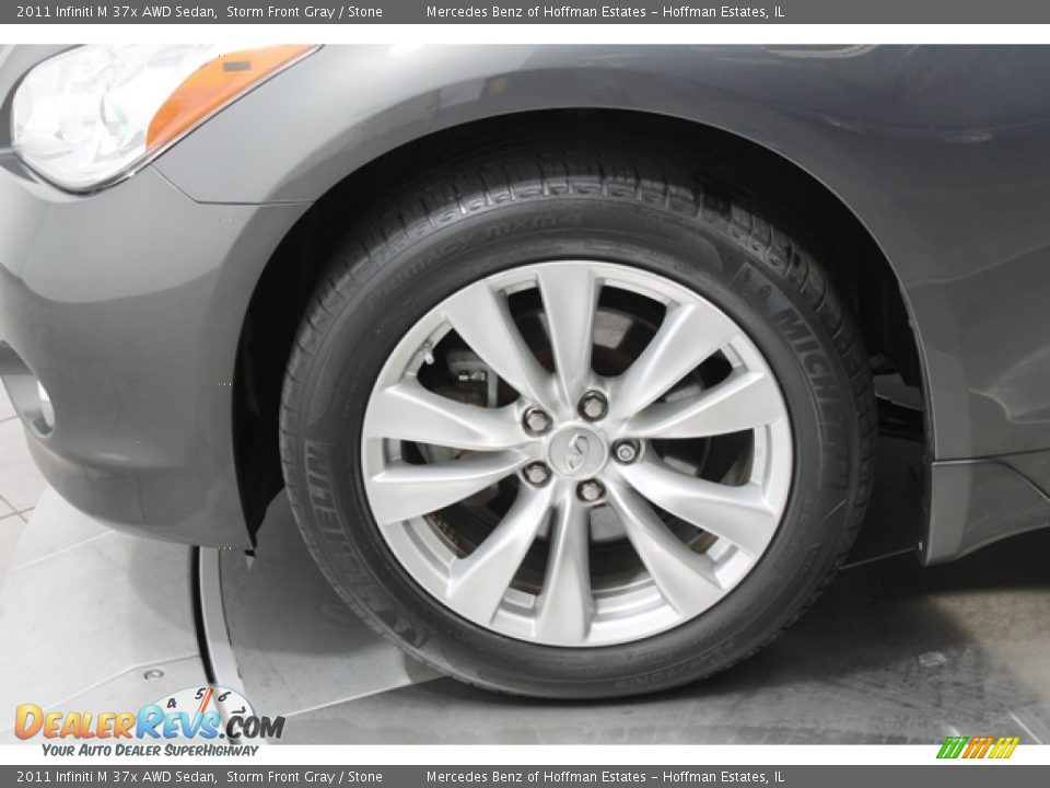 2011 Infiniti M 37x AWD Sedan Storm Front Gray / Stone Photo #29