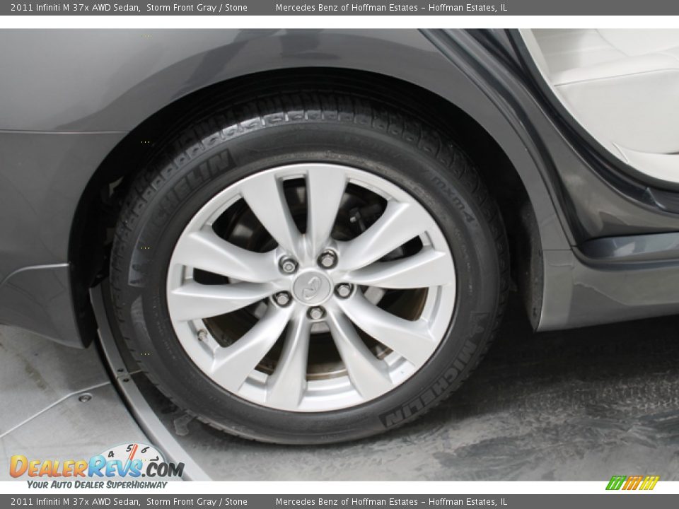 2011 Infiniti M 37x AWD Sedan Storm Front Gray / Stone Photo #30