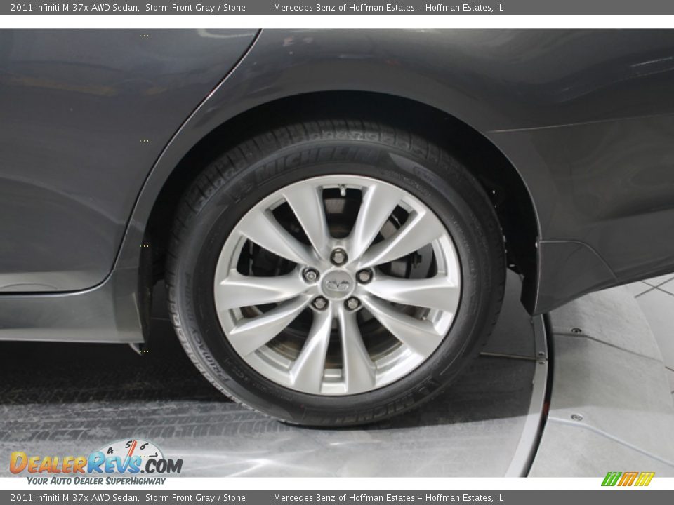 2011 Infiniti M 37x AWD Sedan Storm Front Gray / Stone Photo #31