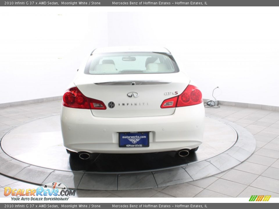2010 Infiniti G 37 x AWD Sedan Moonlight White / Stone Photo #4